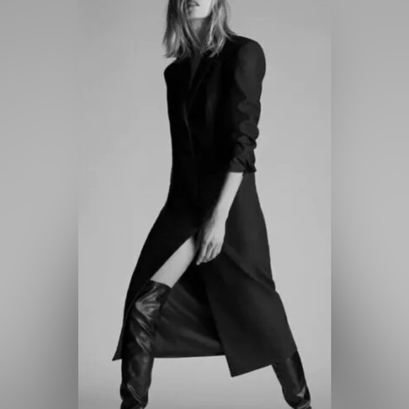 NWT - Zara Women’s Limited Edition Wool Blended Coat Dress - Size L - Picture 3 of 13